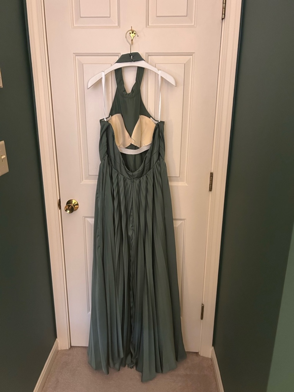 Azazie Sienna eucalyptus stretch satin bridesmaid dress - Picture 11 of 12